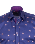 Printed Short Sleeved Mens Shirt SS 7765 - Thumbnail