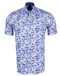 Printed Short Sleeved Mens Shirt SS 7767 - Thumbnail