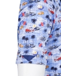 Printed Short Sleeved Mens Shirt SS 7767 - Thumbnail