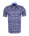 Printed Short Sleeved Mens Shirt SS 7773 - Thumbnail