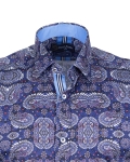 Printed Short Sleeved Mens Shirt SS 7773 - Thumbnail