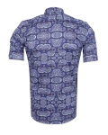 Printed Short Sleeved Mens Shirt SS 7773 - Thumbnail