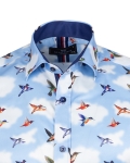 Printed Short Sleeved Mens Shirt SS 7894 - Thumbnail