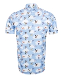 Printed Short Sleeved Mens Shirt SS 7894 - Thumbnail