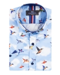 Printed Short Sleeved Mens Shirt SS 7894 - Thumbnail