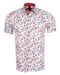 Printed Short Sleeved Mens Shirt SS 7895 - Thumbnail