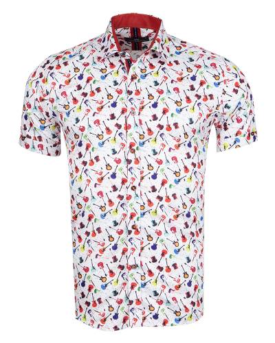 MAKROM - Printed Short Sleeved Mens Shirt SS 7895